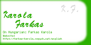karola farkas business card